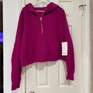 Lululemon Athletica NWT Scuba Pink Half Zip Hoodie size XL XXL